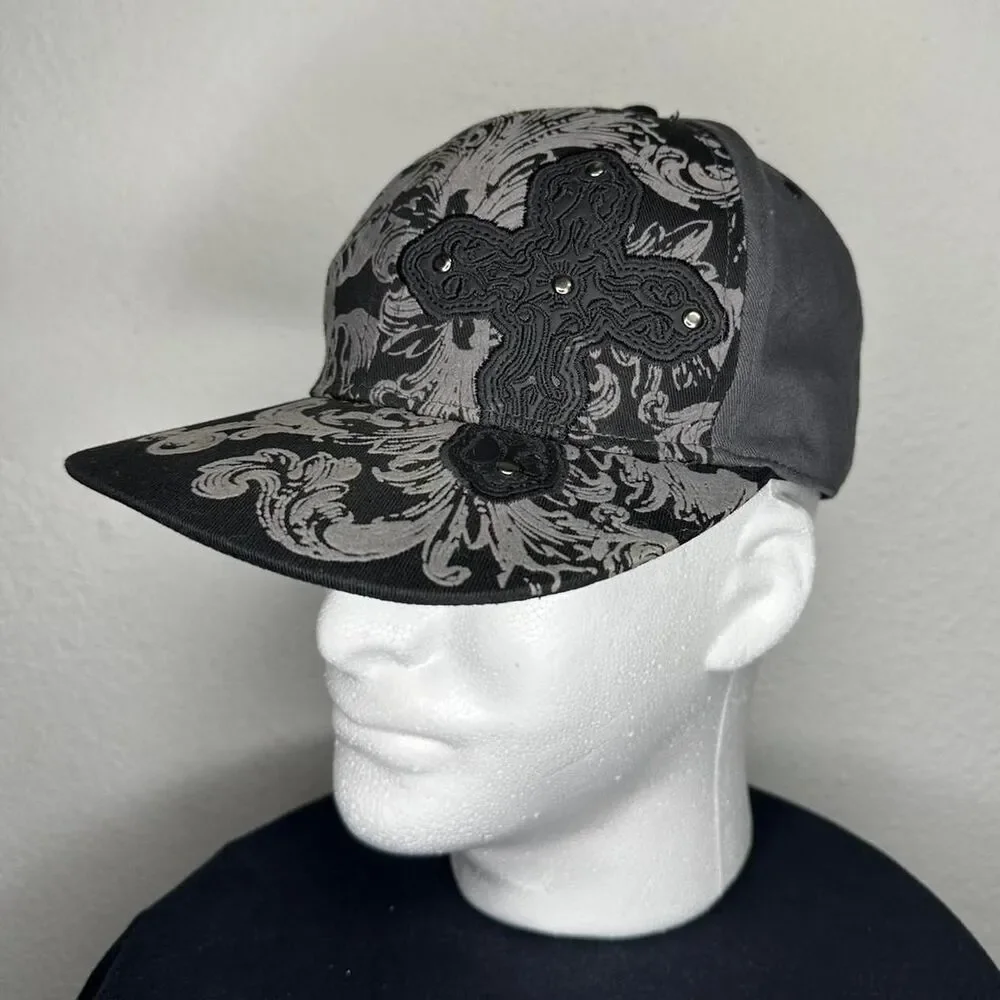 Y2K Black and grey cross hat